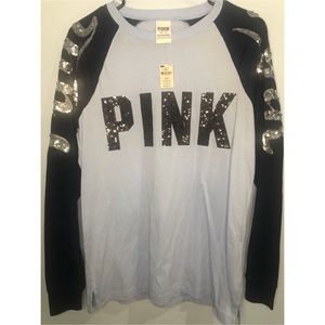 PINK Victoria’s Secret Blue Bling long Sleeve